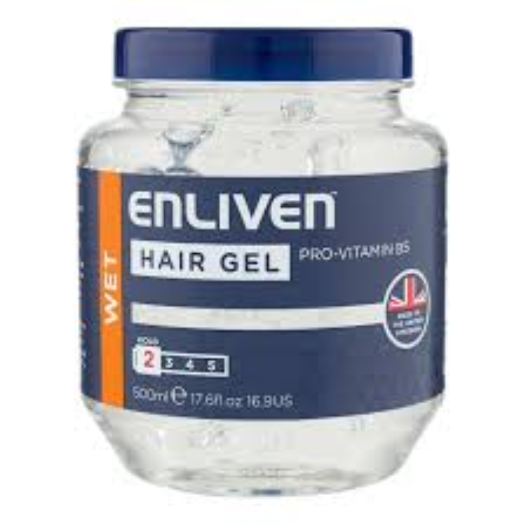 ENLIVEN XL HAIR GEL WET LOOK CLEAR 500ML